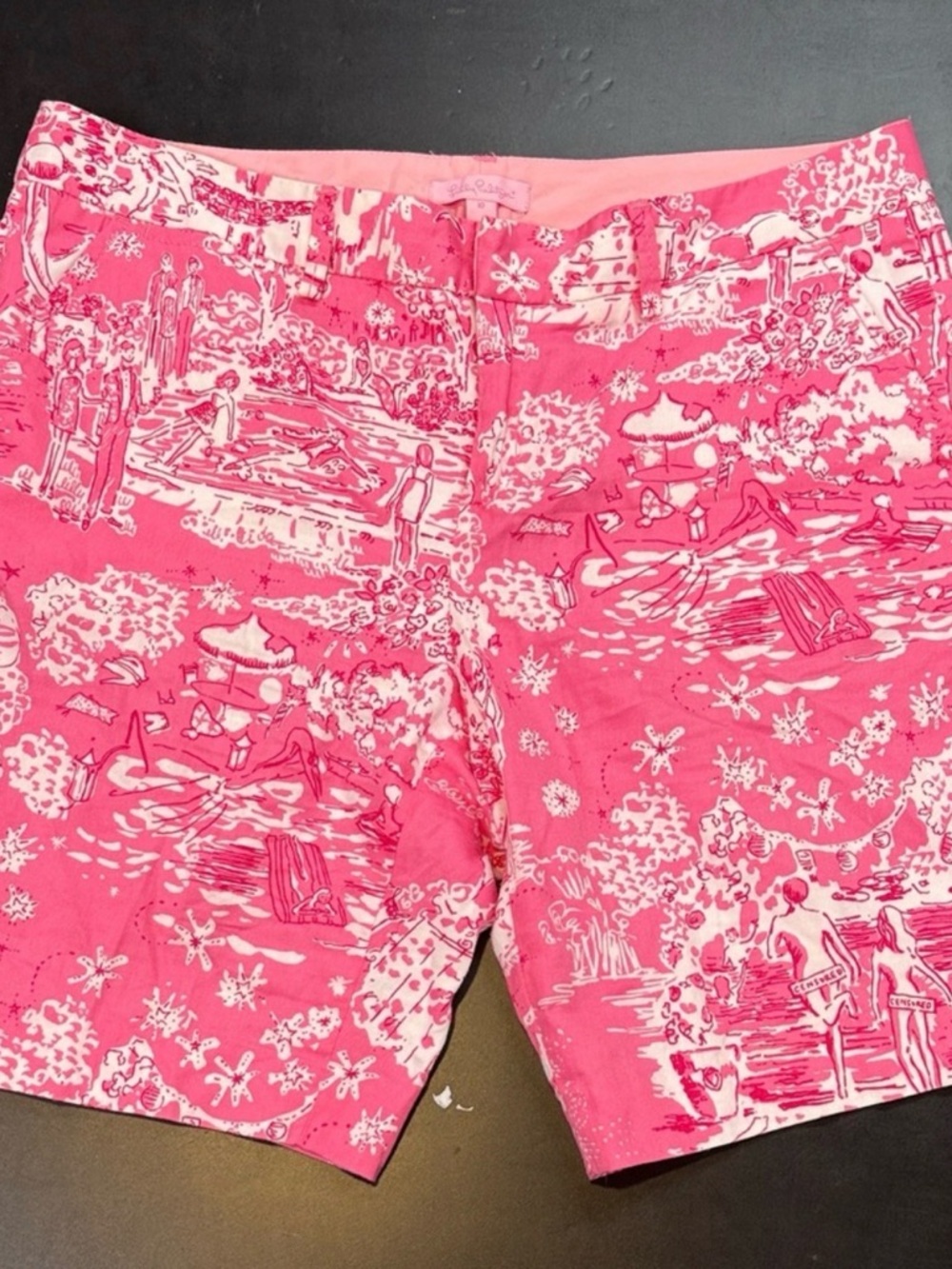 Lilly Pulitzer Pink Floral Women's Shorts- Resort Fit Size 10